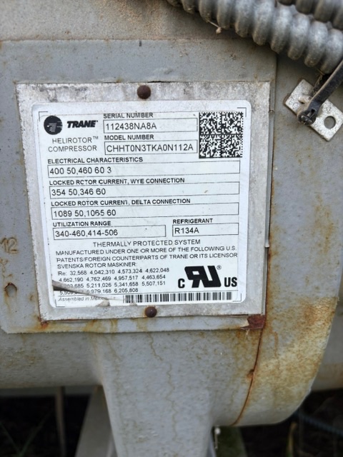 200 Ton, Trane #RTAC Series R, Air Cooled Chiller - Image 5