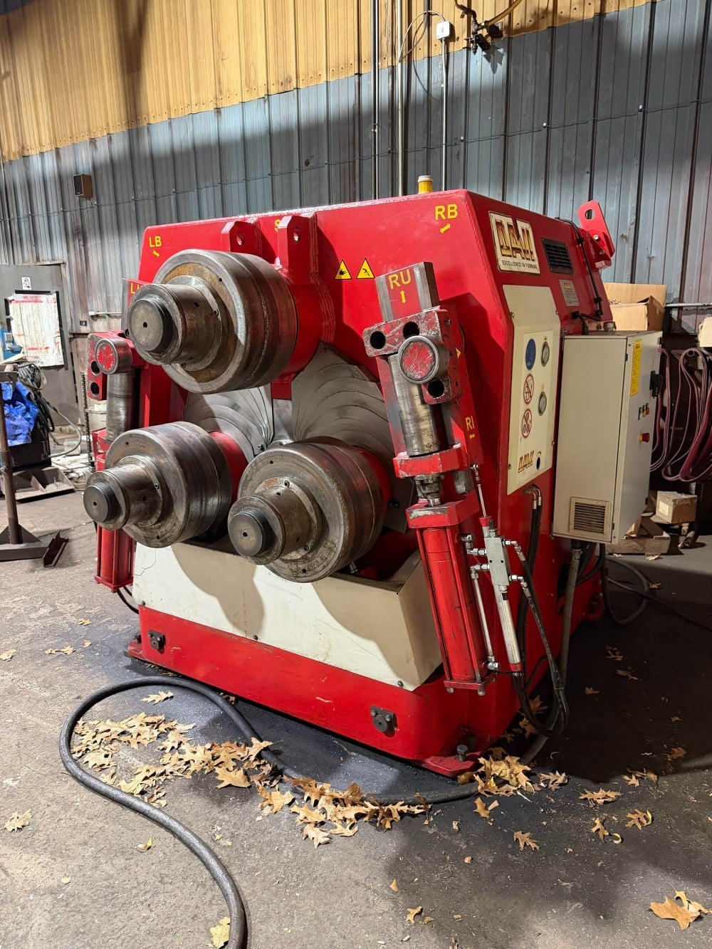 6" x 6" x 0.625" Davi #MCP18, angle roll, 3-roll bender, 2014 - Image 1