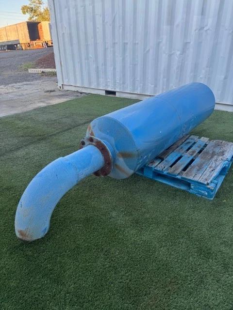 High Pressure Blower Silencer, 72" x 24", 150 gallon tank, 8" flange, 90&deg; elbow attachment - Image 5