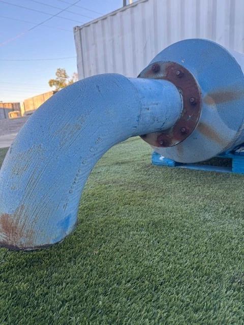 High Pressure Blower Silencer, 72" x 24", 150 gallon tank, 8" flange, 90&deg; elbow attachment - Image 8