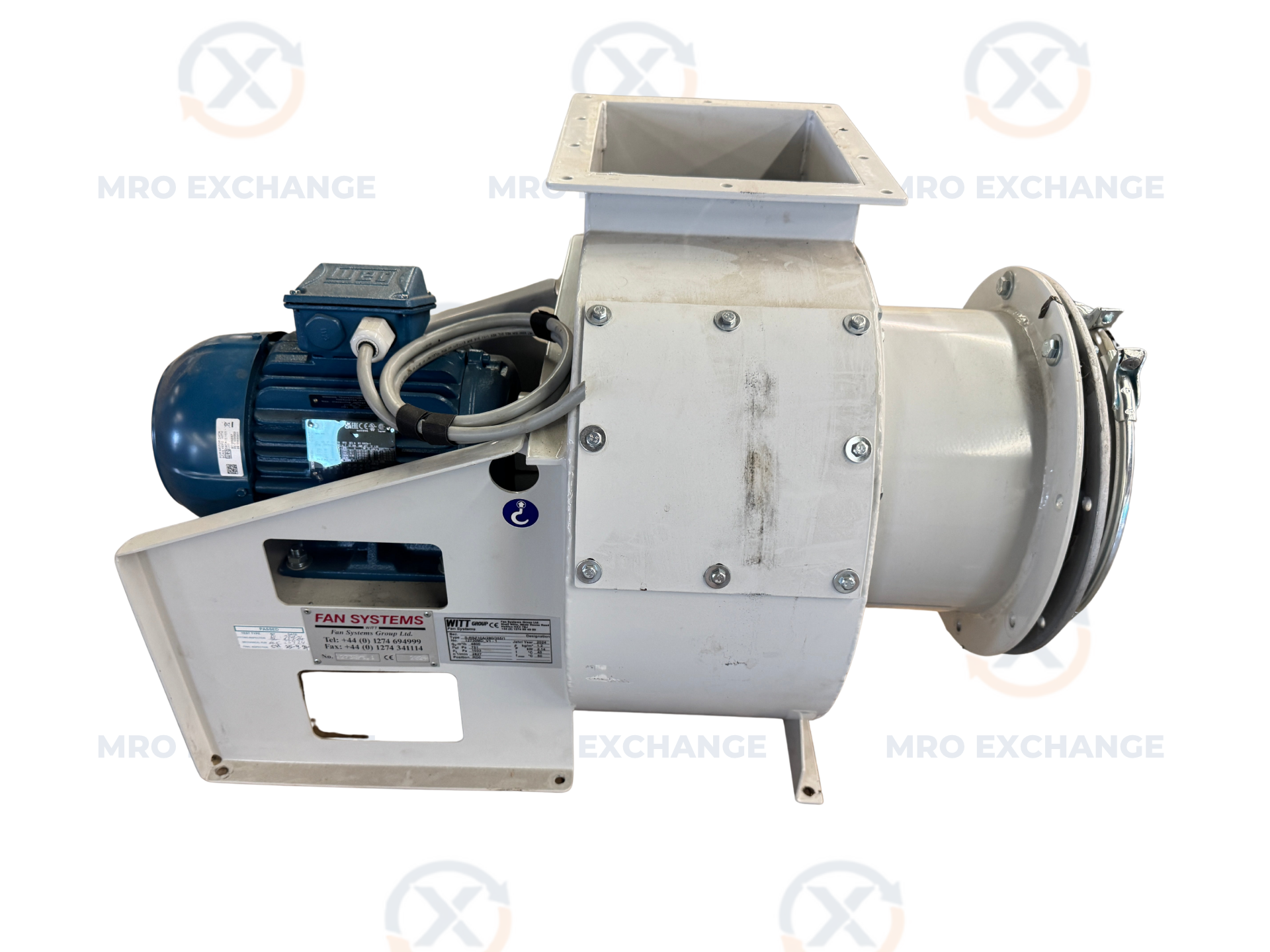 2825 CFM, Fan Systems #S-RSZ10A/280/355/1, Centrifugal Blower, 3 S.P., 2.14 KW, 2827 RPM, 60°C Max, 2024 - Image 1