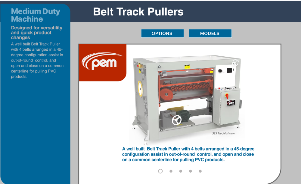 Plastics Extrusion Machinery PEM, 4 belt smooth belt puller - Image 4