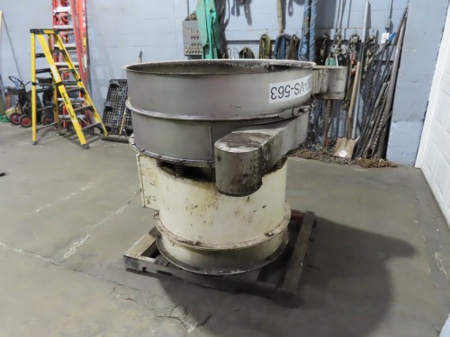 48" Midwestern Industries #ME48S8-8, Screener Sifter, Stainless Steel, single deck, (2) discharge spouts, 3 - Image 2