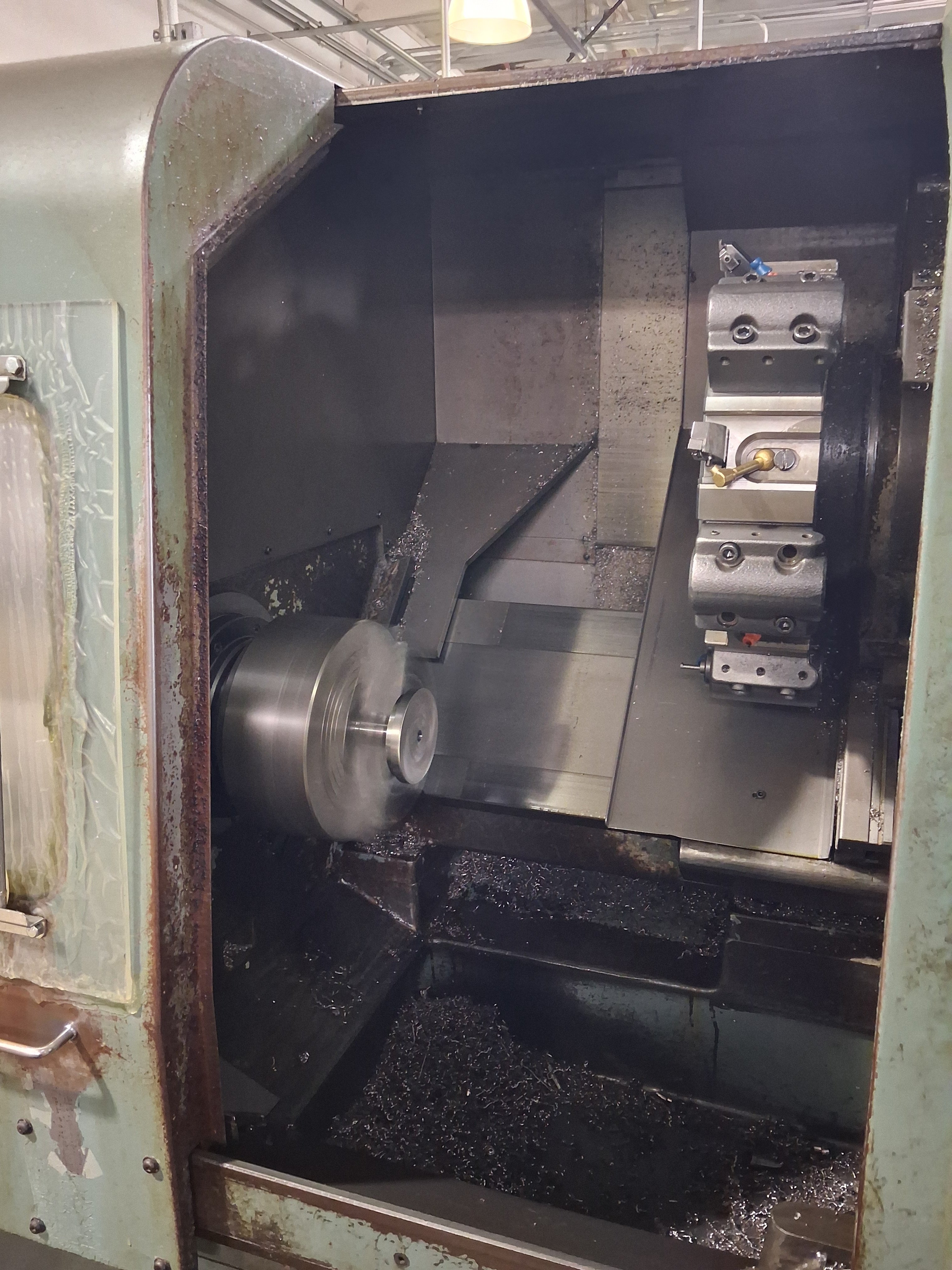 Mori Seiki #SL-2H, slant bed CNC turning center, Fanuc 10T Control, 12-station drum turret, hydraulic chuck - Image 5