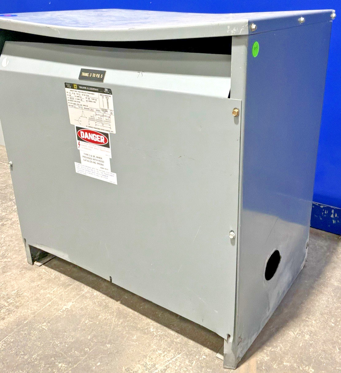 75 KVA 480 Primary, 208Y/120 Secondary, Square D #75T3H, Transformer, 3 Phase, 60 Hz - Image 4