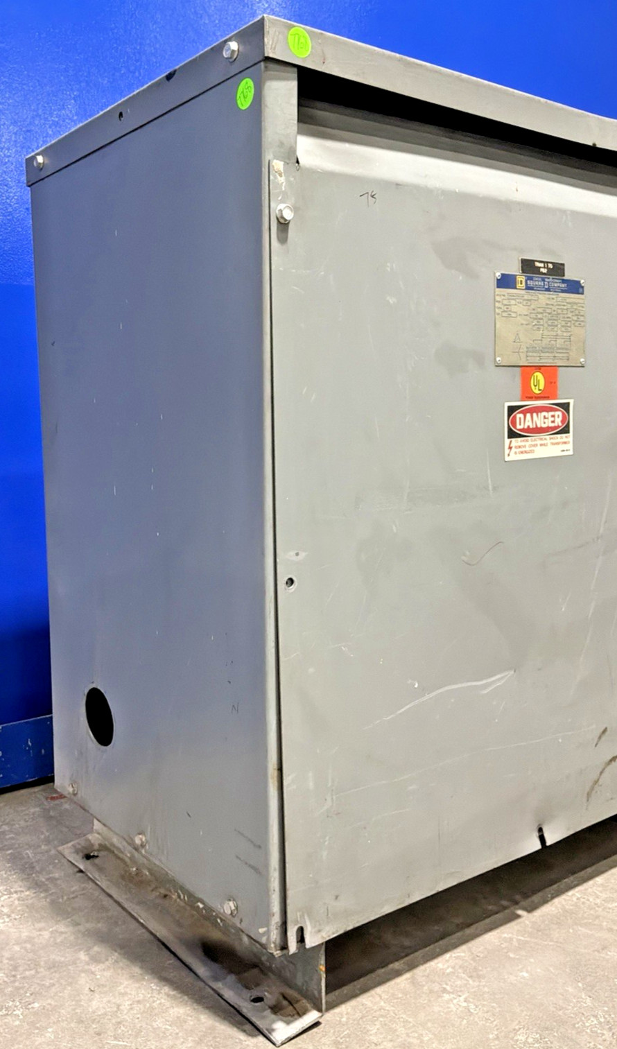 75 KVA 480 Primary, 208Y/120 Secondary, Square D #75T3H, Transformer, 60 Hz, NEMA 2 - Image 2