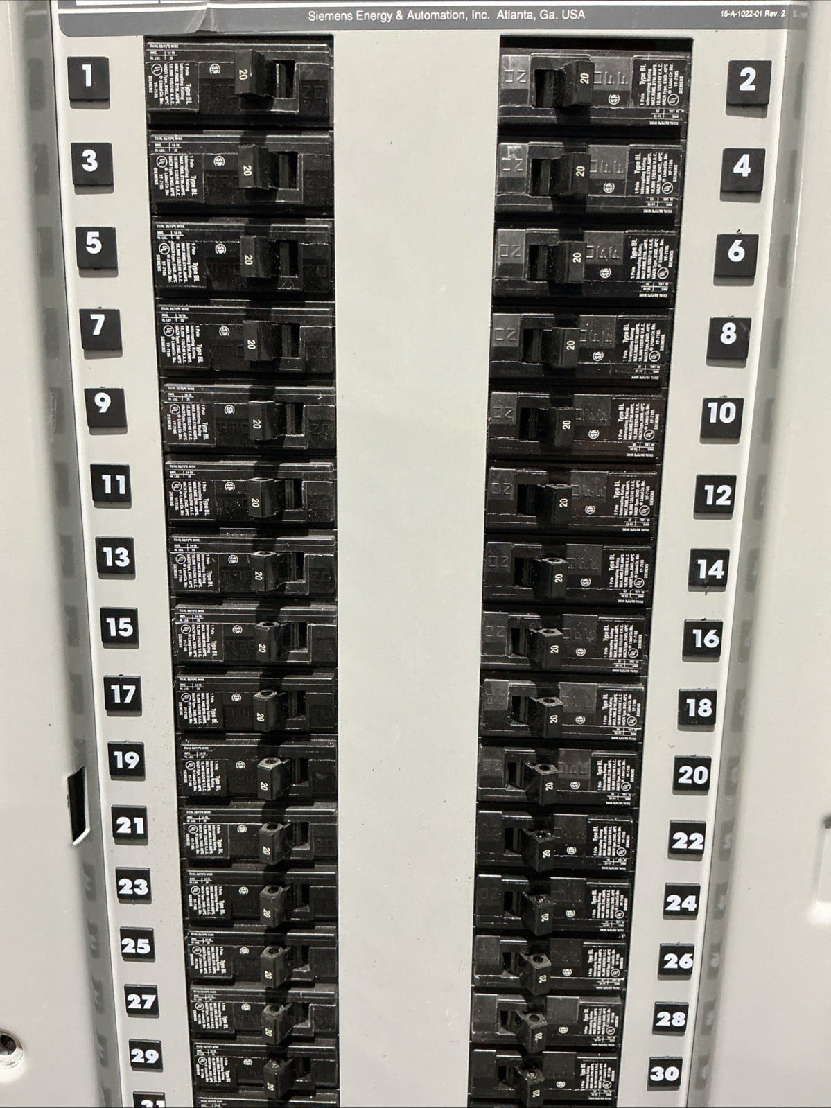 250 Amp. Siemens S1C42ML250CTS, MLO Panelboard, 208Y/120 Volts, 3 Phase, 4 Wire - Image 5