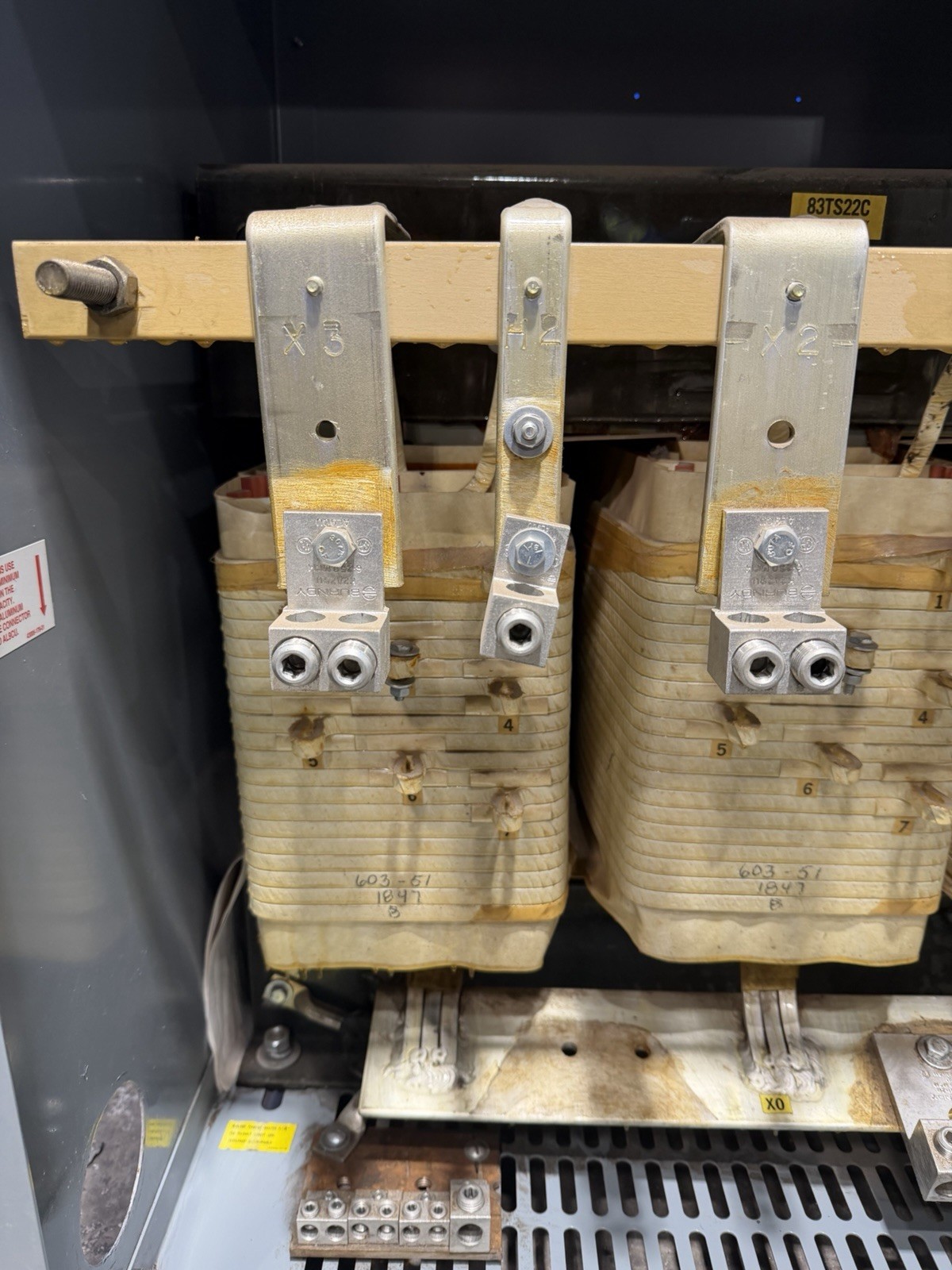 112.5 KVA 480 Primary, 208Y/120 Secondary, Square D #34749-17222-028, Transformer, 60 Hz, NEMA 2 - Image 4
