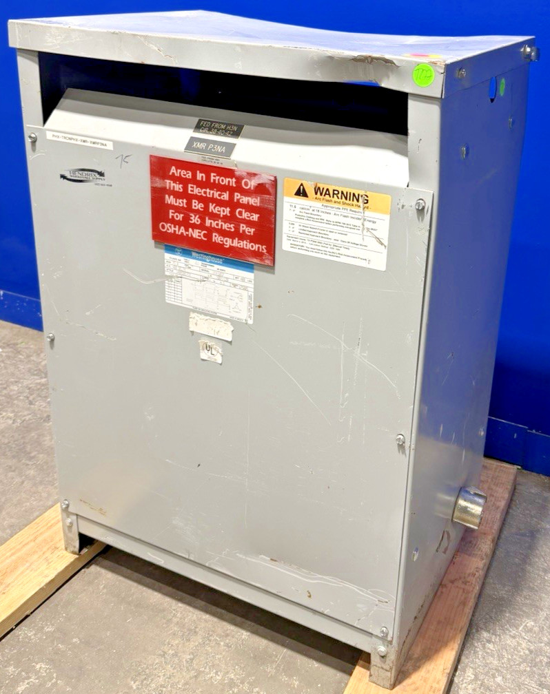 75 KVA 480 Primary, 208Y/120 Secondary, Westinghouse #J89K1037, Transformer, 60 Hz, NEMA 2 - Image 9