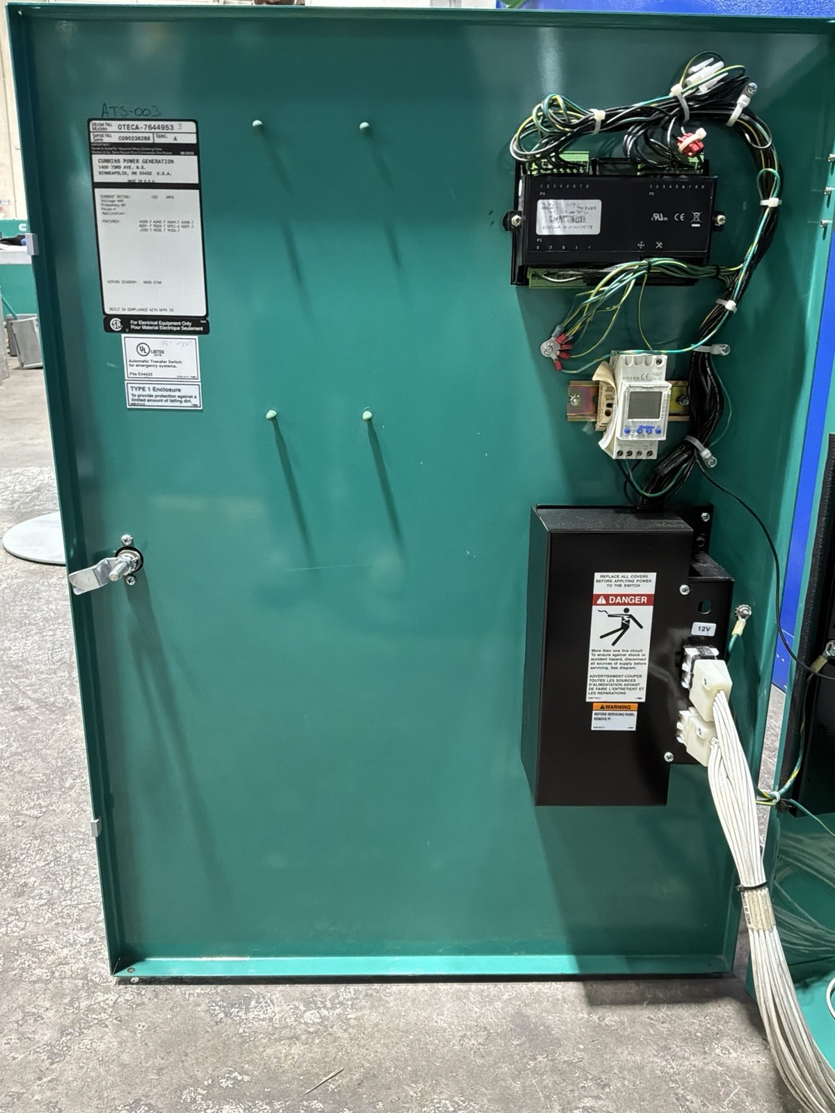 125 Amp. Cummins #OTECA-7644953, transfer switch, 480 Volts, 4 Pole, 60 Hz - Image 6
