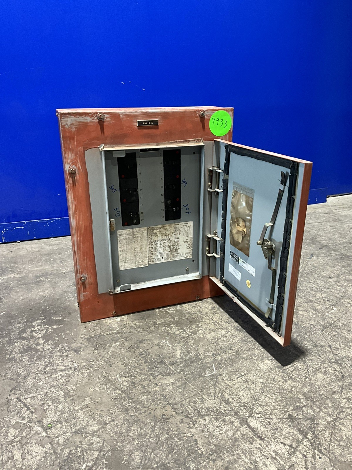 125 Amp. General Electric AB253, MLO Panelboard, 240 Volts, 3 Phase, 4 Wire - Image 2