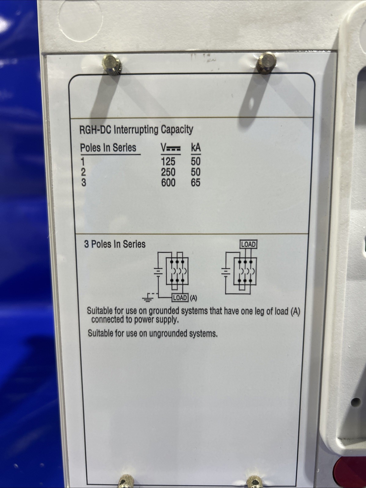 1600 Amps, Eaton #RGHDC3160FFWE, molded case DC circuit breaker, 600 Volts - Image 3