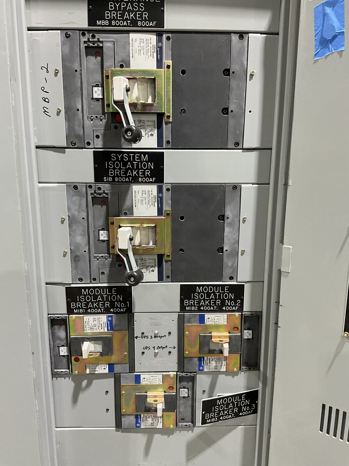 800 Amp. General Electric PP12277, Maintenance Bypass Panelboard, 480 Volts, 3 Phase, 4 Wire - Image 7