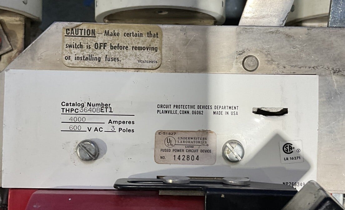 4000 Amp. General Electric #THPC3640BET1, high pressure co, 600 Volts, 3 Phase - Image 2