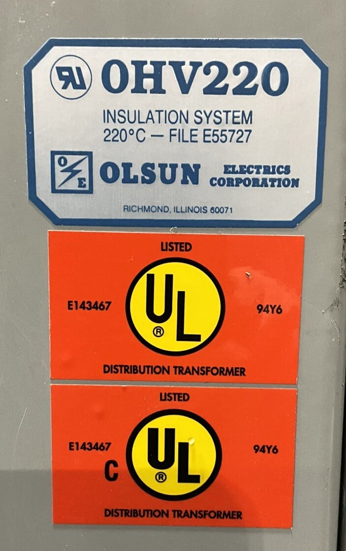 600 KVA 480 Primary, , Olsun #A59149119783-2, Transformer, 60 Hz - Image 5