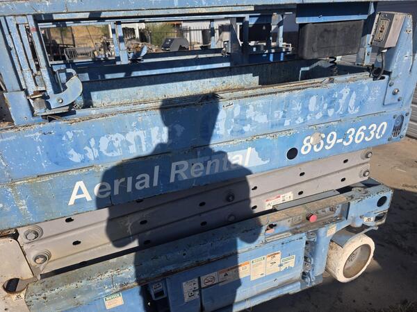 500 lb. Genie #GS-1930, electric slab scissor lift, 19' platform height, 64.5" x 29.25" platform, 36" - Image 10