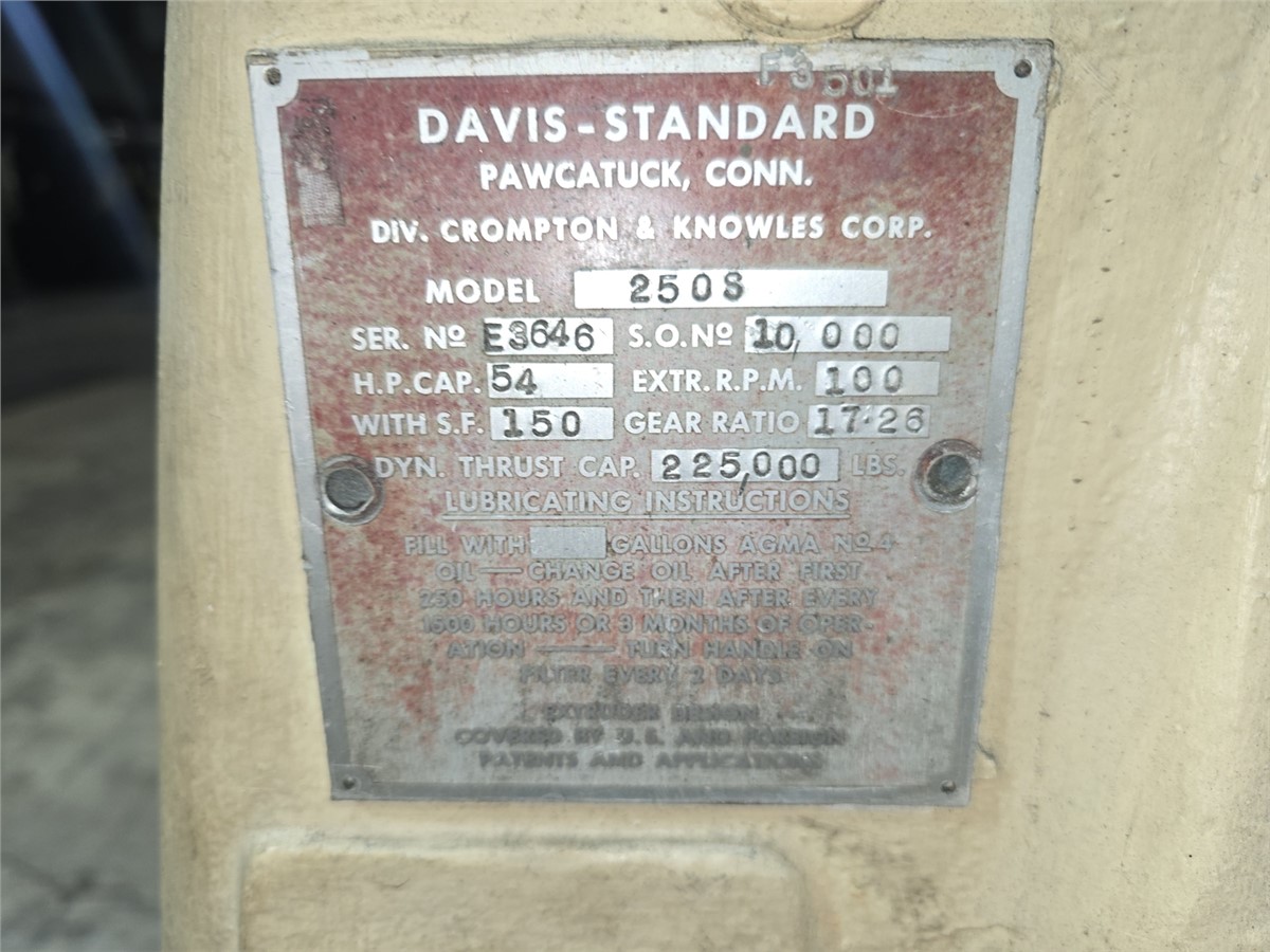 2.5" Davis Standard #Thermatic-250S, extruder, 24:1 L/D, air cooled, 5 barrel zones, 3 downstream zones, 45" - Image 4