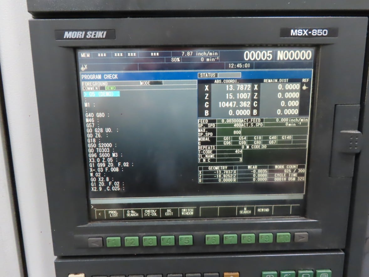 Mori Seiki #NL2500MC/700, CNC Turning Center, 14" max turning diameter, 3.1" bar, 10" chuck, 12 tool, live - Image 5