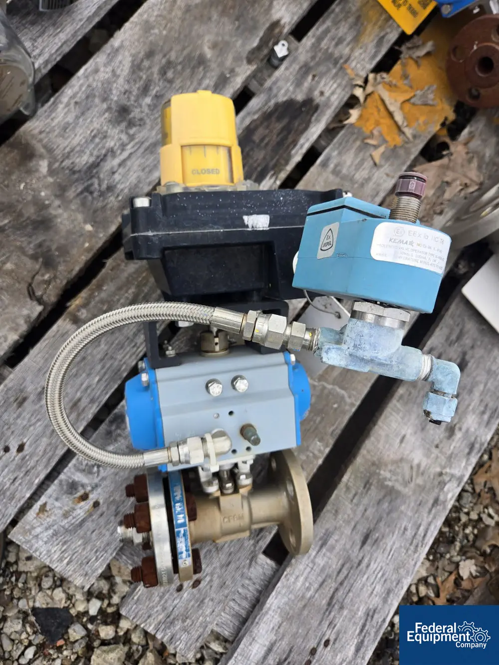 Pneumatic Valve, Stainless Steel, w/ remote control module, Beacon open/closed indicator - Image 2