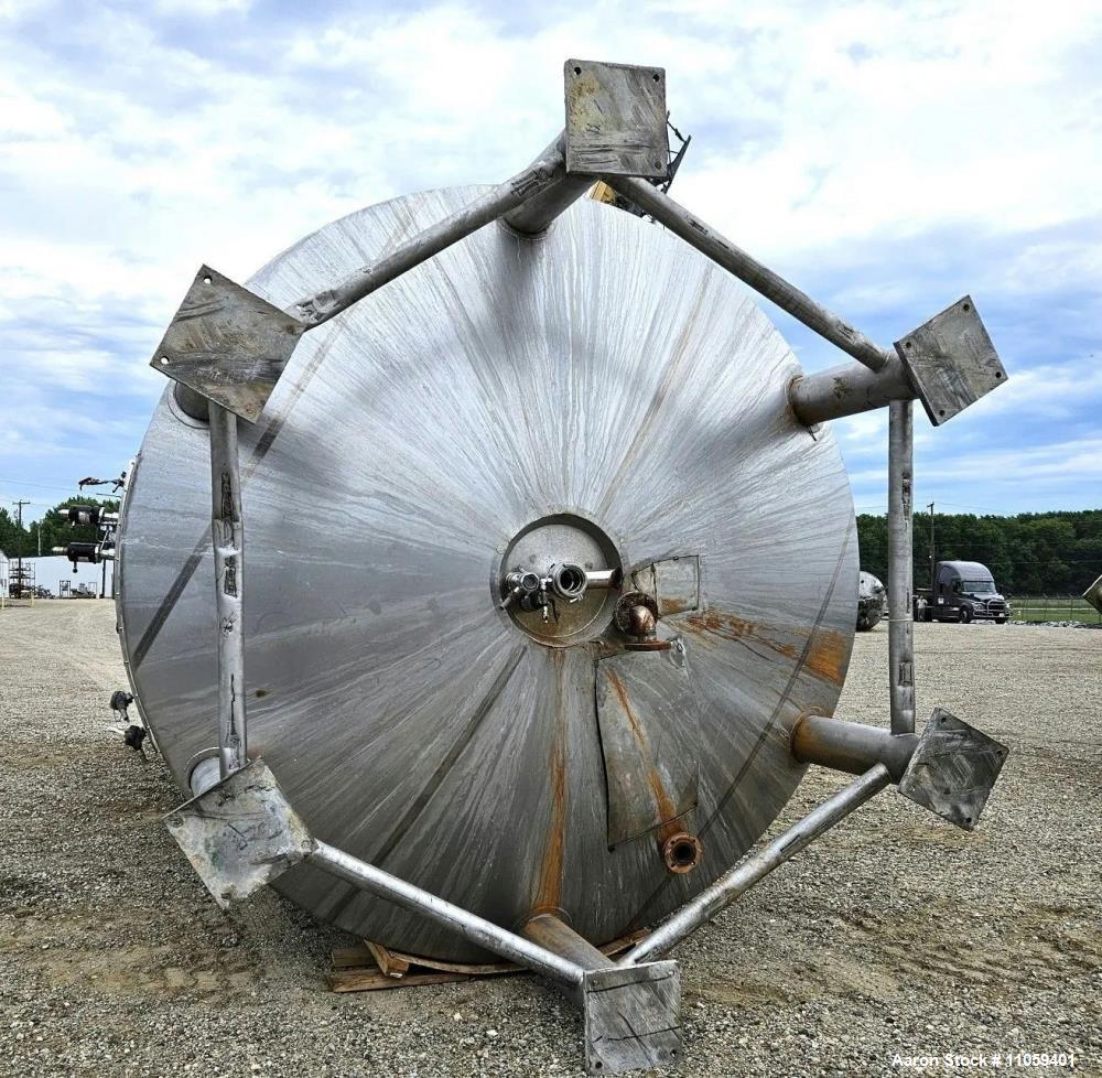 15000 gallon DCI, Jacketed Sanitary Mix Tank, 316L Stainless Steel, 10' 8" diameter x 21' 6" H, 30' OAH, 150 - Image 5