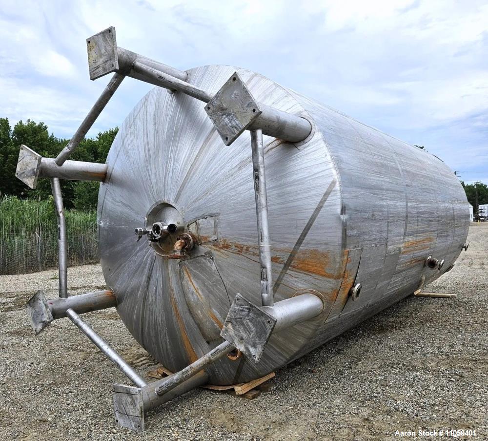 15000 gallon DCI, Jacketed Sanitary Mix Tank, 316L Stainless Steel, 10' 8" diameter x 21' 6" H, 30' OAH, 150 - Image 6