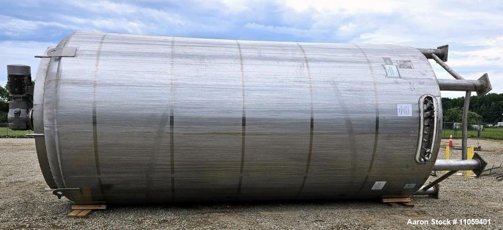 15000 gallon DCI, Jacketed Sanitary Mix Tank, 316L Stainless Steel, 10' 8" diameter x 21' 6" H, 30' OAH, 150 - Image 7