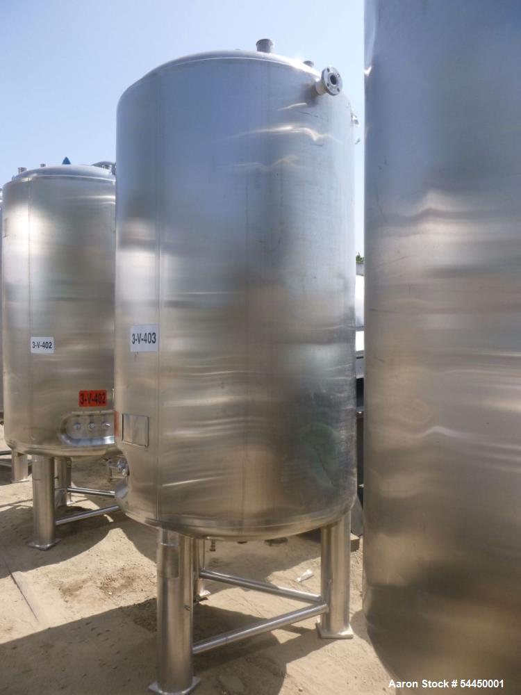 660 gallon Precision Stainless, Reactor, 316L Stainless Steel, 2,500 liter, 48" diameter x 6' 7" H, 50 psi/FV - Image 2