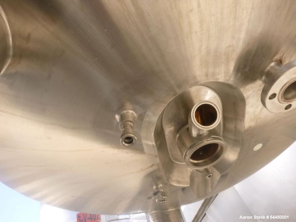 660 gallon Precision Stainless, Reactor, 316L Stainless Steel, 2,500 liter, 48" diameter x 6' 7" H, 50 psi/FV - Image 5