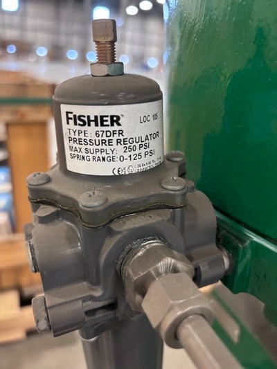 20" Fisher #V150, Vee-Ball Control Valve, Class 150#, 1061 actuator, DVC6200 controller, 67DFR regulator - Image 3