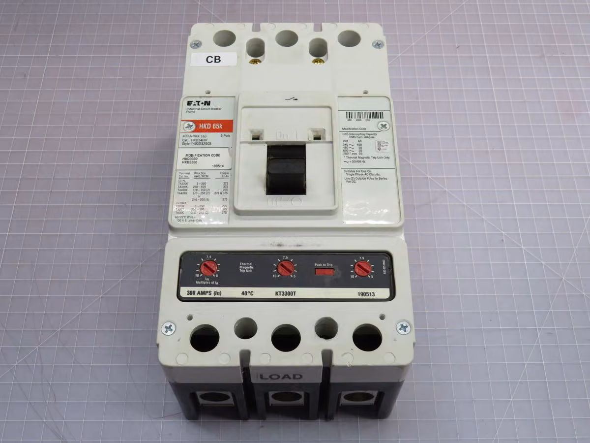 400 Amp, Westinghouse #HKD3400F, Circuit Breaker, 3 Pole, 65KAIC @480 Volts Interrupting - Image 1