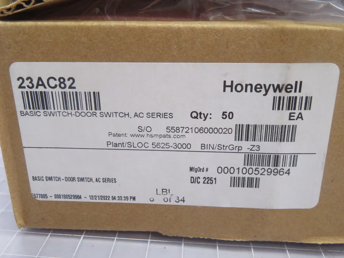 Honeywell #23AC82, Basic Switch-Door Switch, LOT of 50 - Image 5