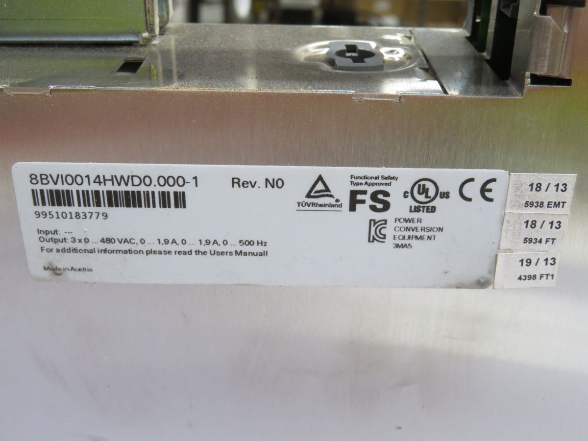 B & R #8BVI0014HWD0.000-1, ACOPOSmulti inverter module - Image 3