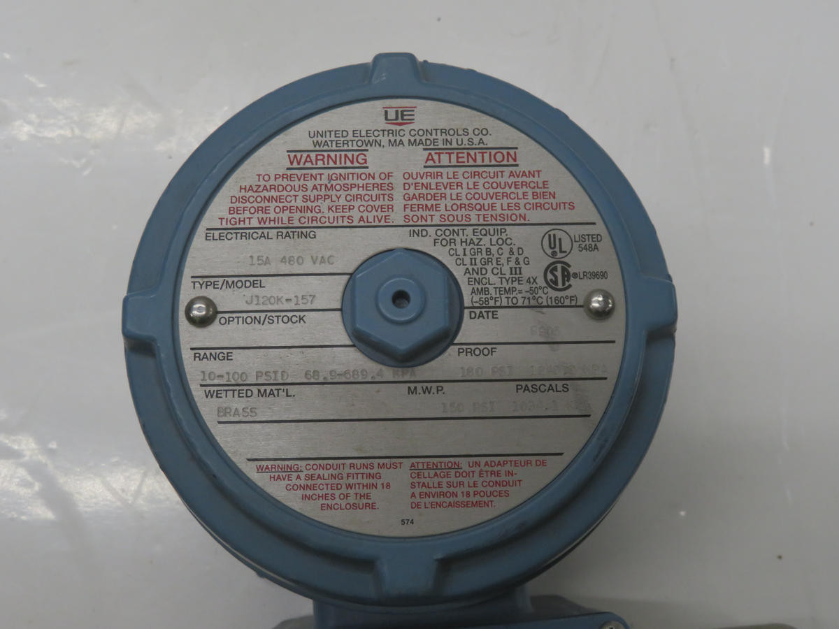 United Electric #J120K-157, Pressure Switch - Image 5