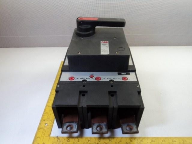700 Amp, ABB #MG-8683, Type MH Circuit Breaker 3P 700 Amp 600 Volts 125/250 VDC With Switch - Image 1