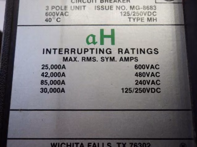 700 Amp, ABB #MG-8683, Type MH Circuit Breaker 3P 700 Amp 600 Volts 125/250 VDC With Switch - Image 6
