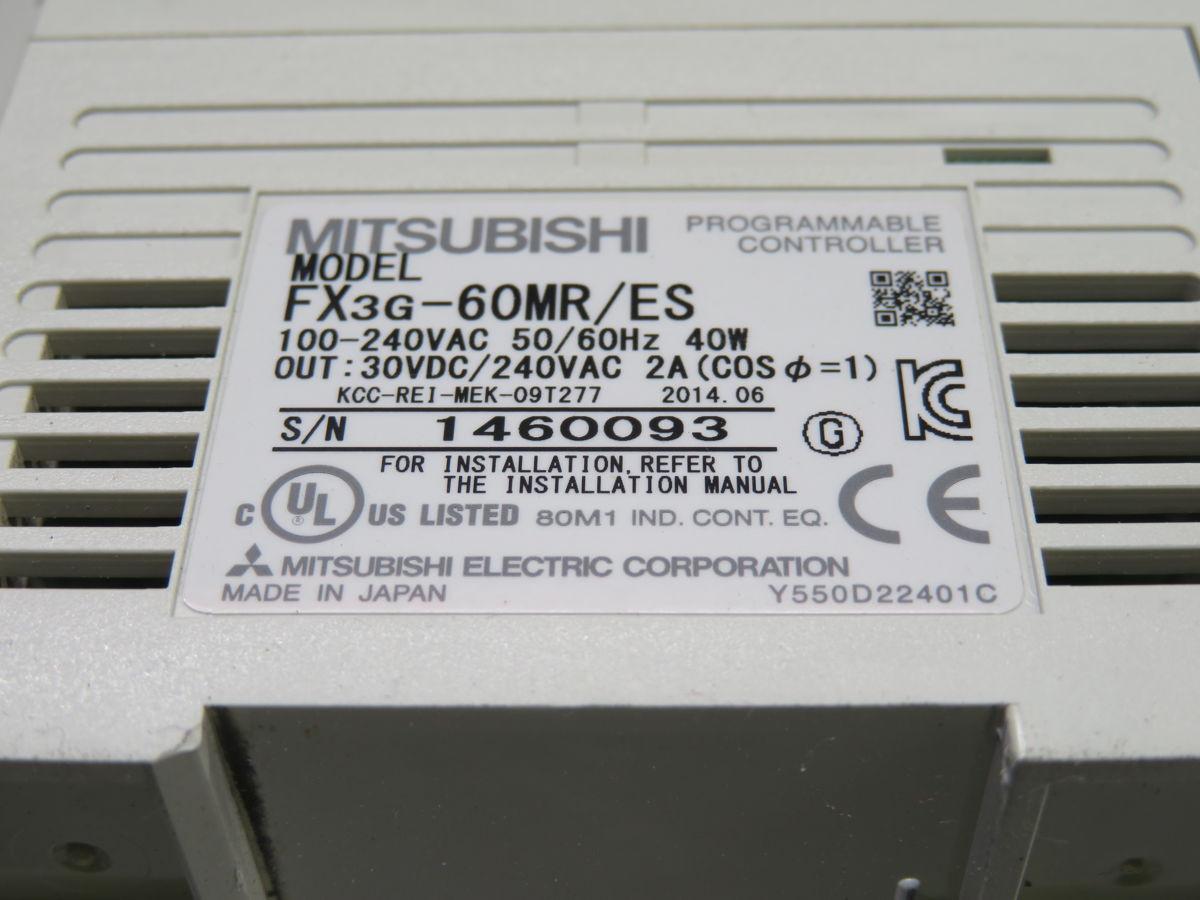 Mitsubishi #FX3G-60MR/ES, Programmable Logic Controller - Image 3