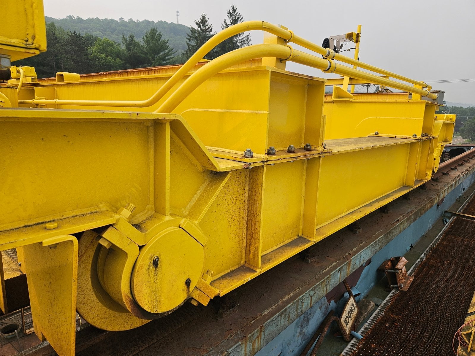 5 Ton, Zenar, 50' Span, 45' Lift, top running double girder bridge crane, cab operated, dual hoist trolleys - Image 3