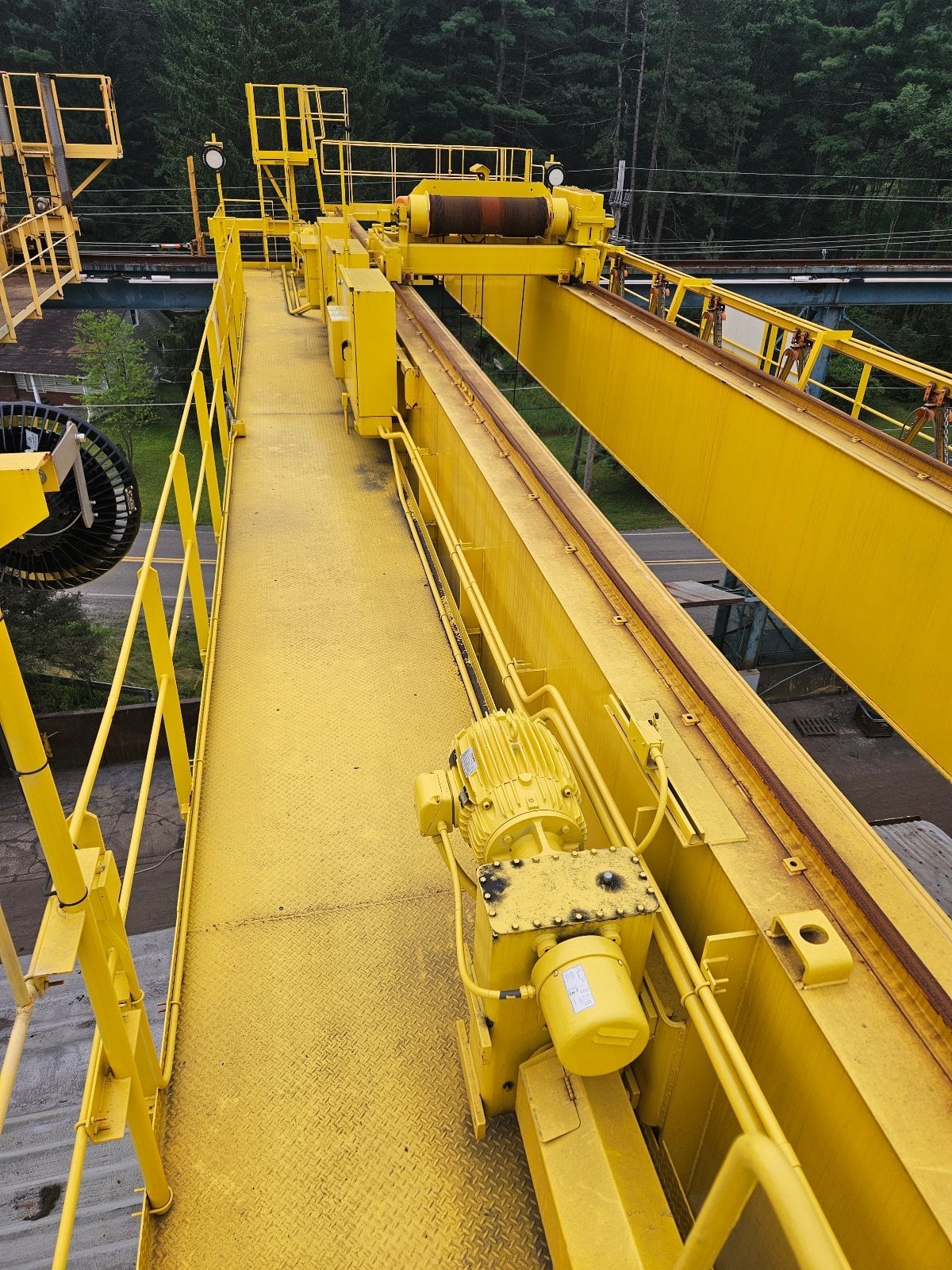 5 Ton, Zenar, 50' Span, 45' Lift, top running double girder bridge crane, cab operated, dual hoist trolleys - Image 6