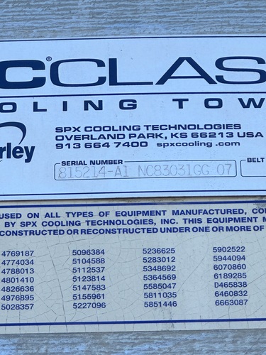 Marley #NC83031GG-07, Cooling Tower, 347 GPM, 20 HP, Eaton motor starter & disconnect, ladder & railing - Image 6