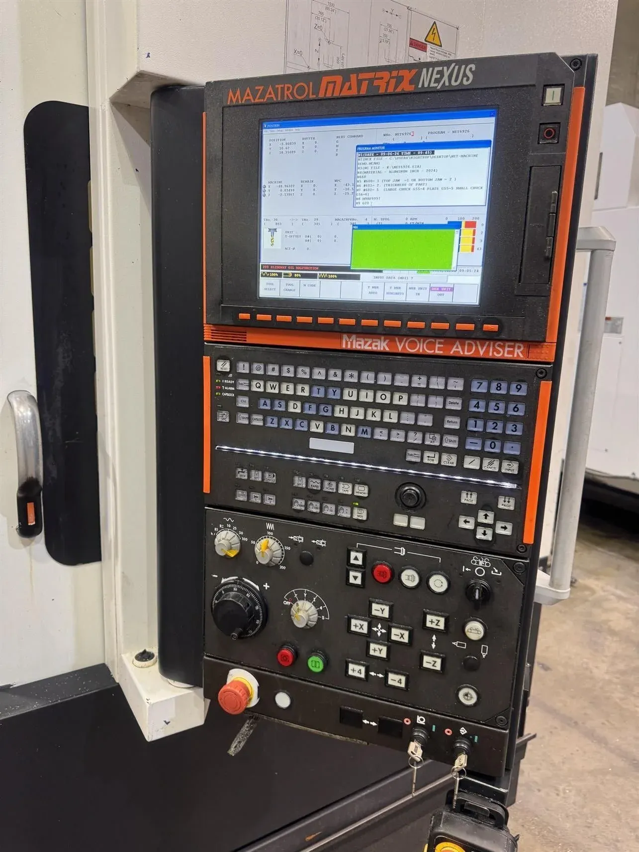 Mazak #Nexus-700D/40-II-HS, CNC Vertical Machining Center, 60.2" X, 27.5" Y, 25.5" Z, 68.5" x 28" table, 30 - Image 8