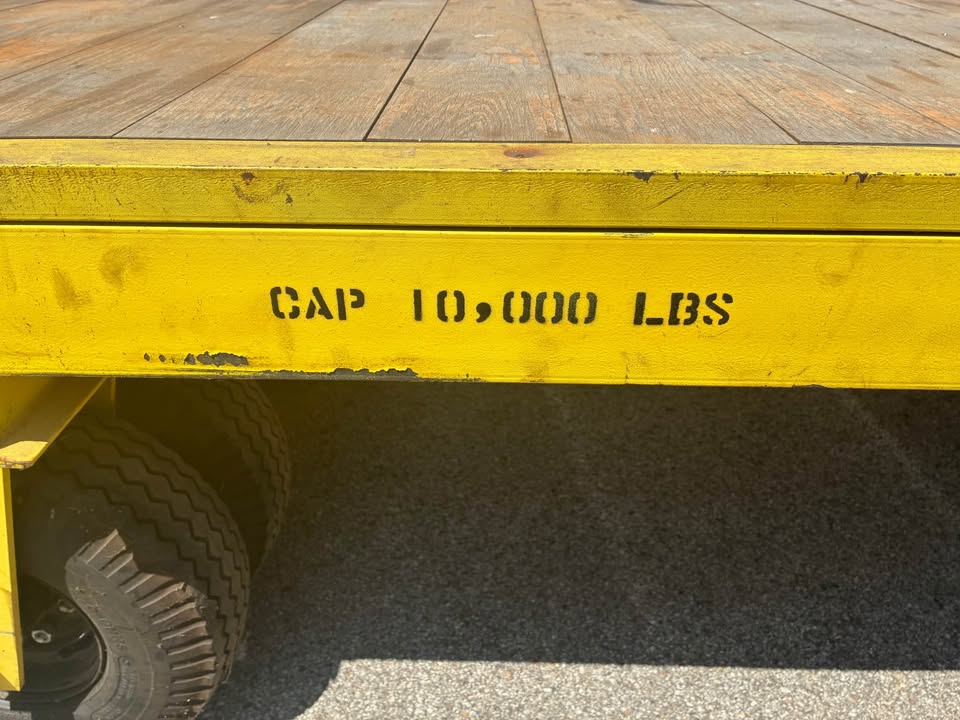 Hamilton, Tow Cart, 10,000 lb. capacity, 4' x 9' deck, steel construction, hardwood plank deck, heavy-duty - Image 3