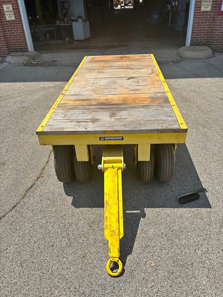 Hamilton, Tow Cart, 10,000 lb. capacity, 4' x 9' deck, steel construction, hardwood plank deck, heavy-duty - Image 4