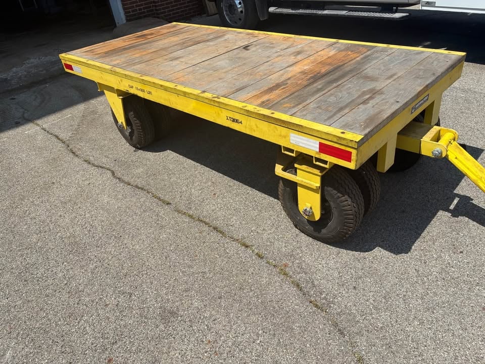 Hamilton, Tow Cart, 10,000 lb. capacity, 4' x 9' deck, steel construction, hardwood plank deck, heavy-duty - Image 5