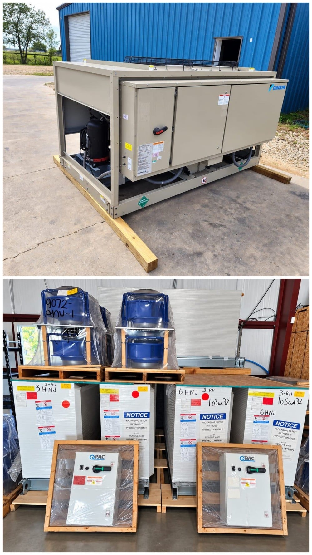 New Daikin Applied 25 Ton 460v Complete Split System R410A Condenser & Indoor Modular Air Handler (DX AHU) - Image 6