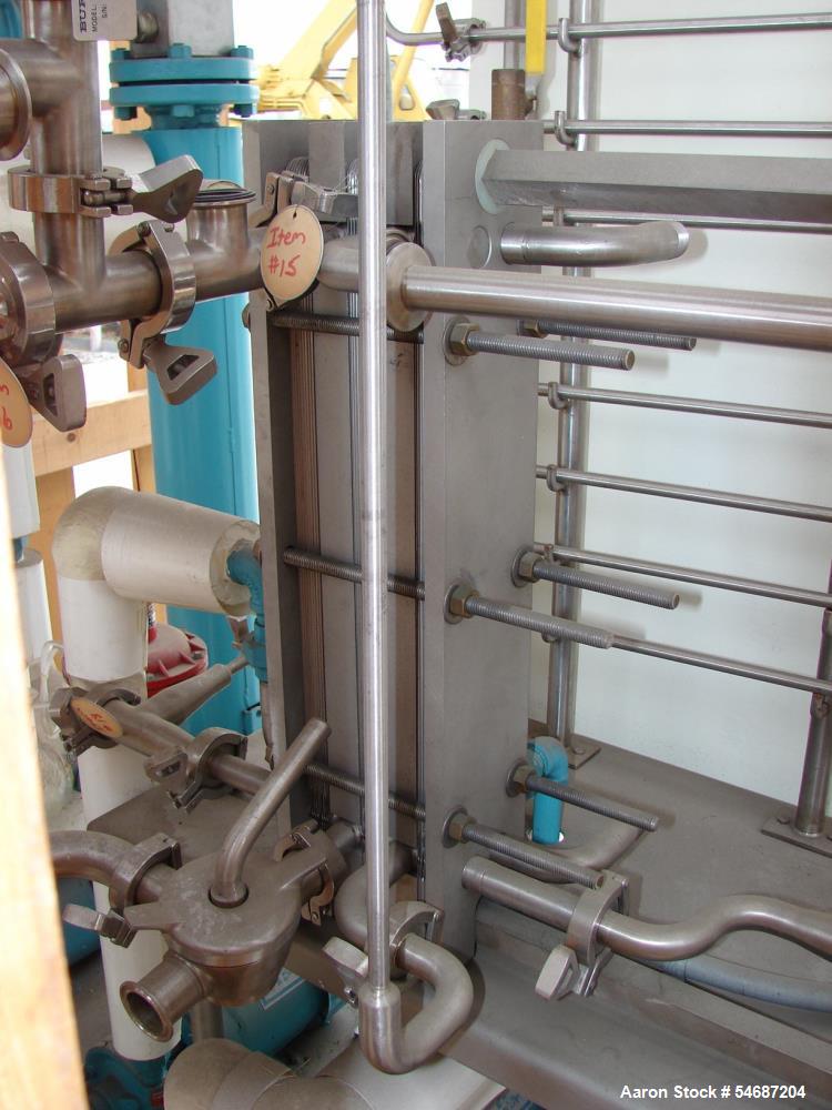 10 sq.ft., APV #JUNIOR, 3 section plate & frame heat exchang, Crepco temperature control system, Edwards - Image 2