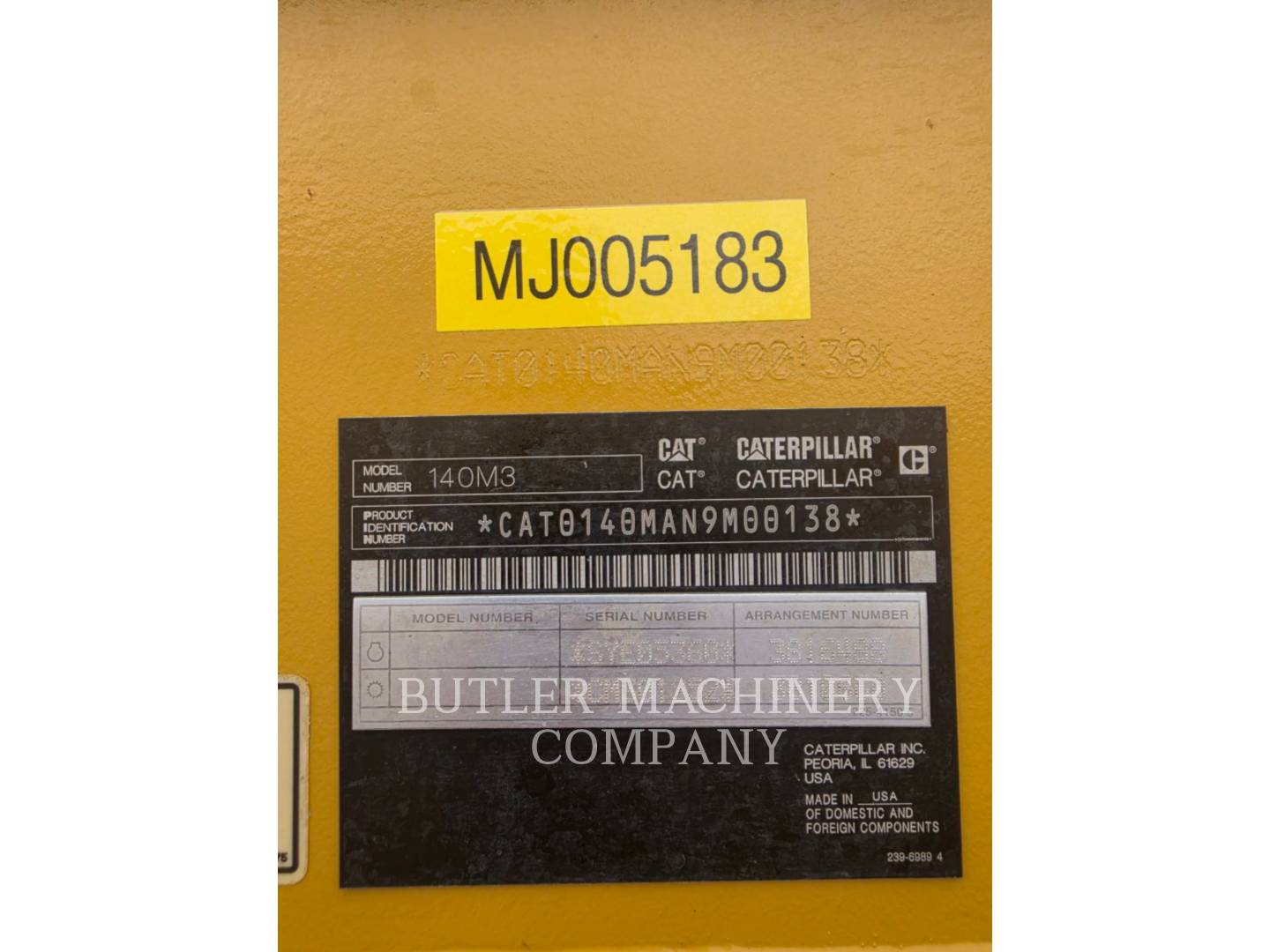 Caterpillar 140M, Motor Grader, 5737 hours, S/N: N9M00138, 2015 - Image 6