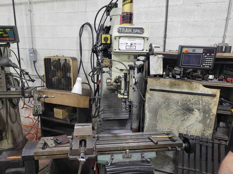 Trak #DPM, 3-Axis CNC bed mill, EMX3 Control, 9" x 49" table, power draw bar, R-8, quill digital read out - Image 6