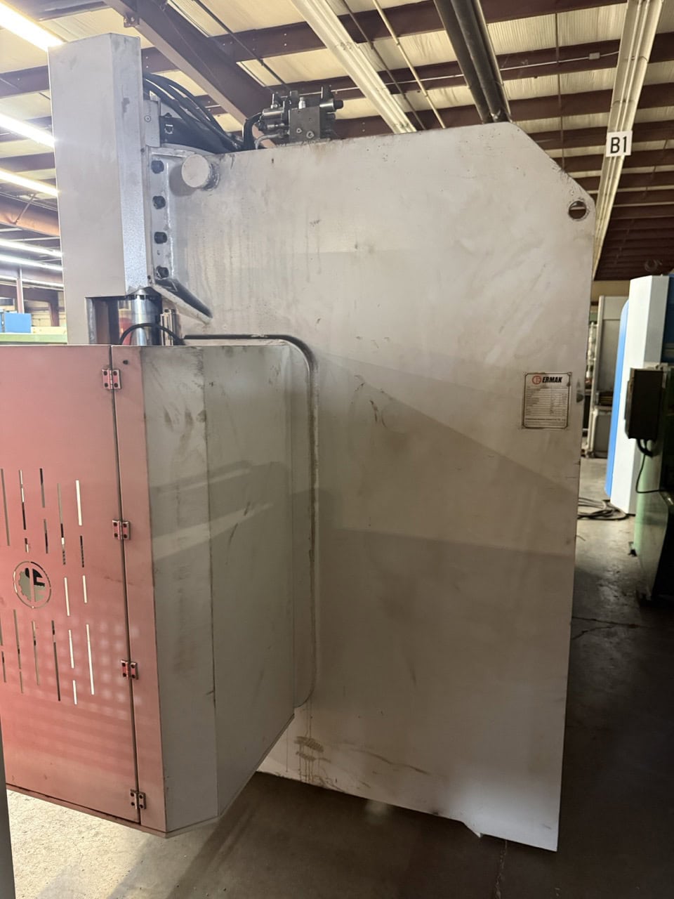 242 Ton, Ermak #POWER-BEND-FALCON, CNC Press Brake, 12' overall, 30 HP, Ermaksan ER70 Control, CNC Back - Image 7