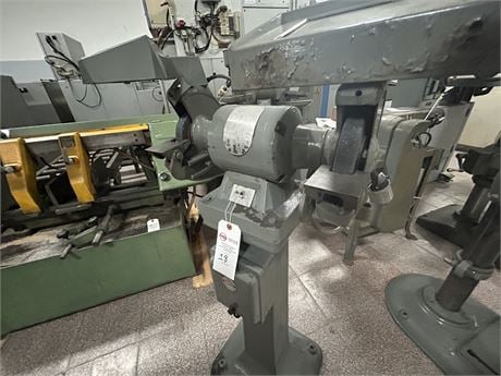 Dual station carbide tool grinder, floor mounted, (2) adjustable tool support tables, wheel guards, 230/460 V. - Image 2