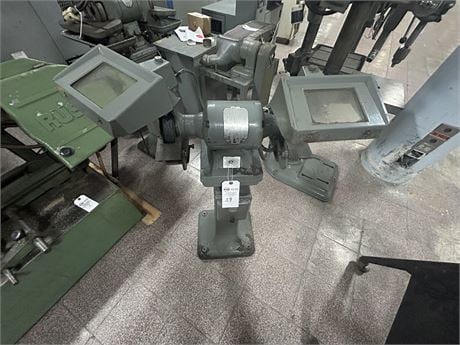 Dual station carbide tool grinder, floor mounted, (2) adjustable tool support tables, wheel guards, 230/460 V. - Image 5